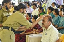 N.C.C. Students at Holi meet