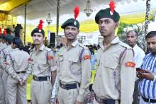 N.C.C. Students at Holi meet